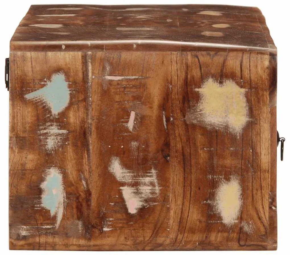 Armário de TV para parede 100x32x25cm madeira recuperada maciça