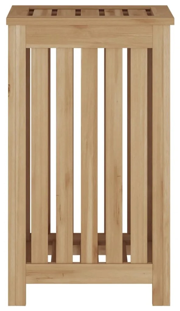 Cesto de roupa 35x25x60 cm madeira de teca maciça