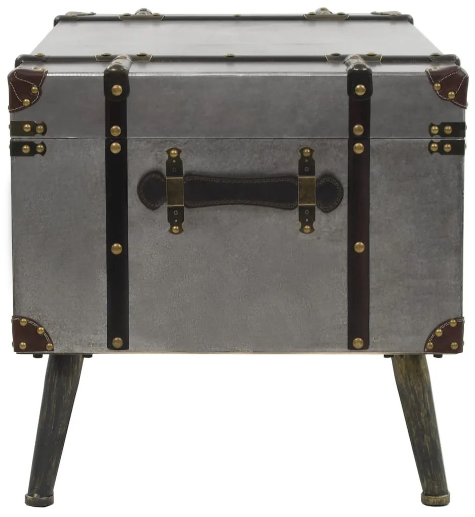 Mesa de centro em MDF e alumínio 102x51x47,5 cm