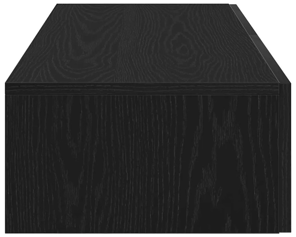 Prateleira parede c/ gavetas 60x26,5x15 cm deriv. madeira preto