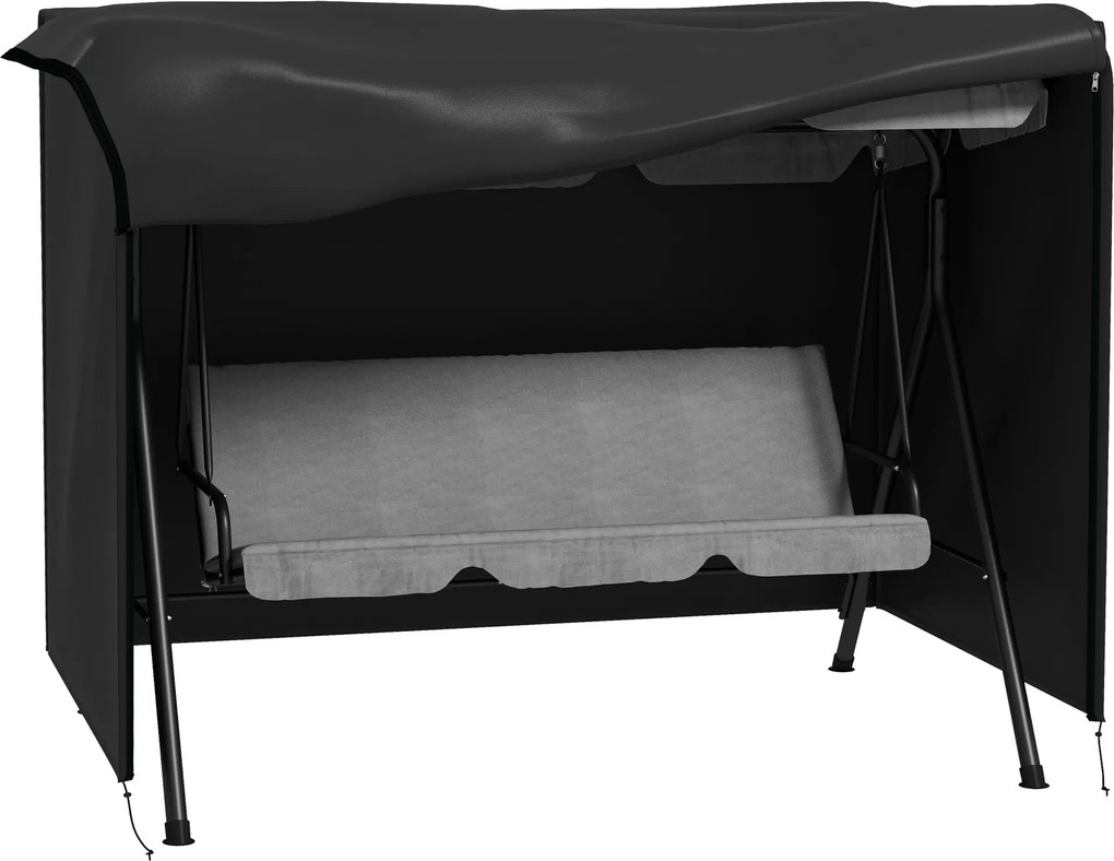 Outsunny Capa de Proteção para Baloiço de Jardim 3 Lugares Cobertura À Prova D'Água 2,05x1,24x1,64 m Oxford de Alta densidade 600D | Aosom Portugal