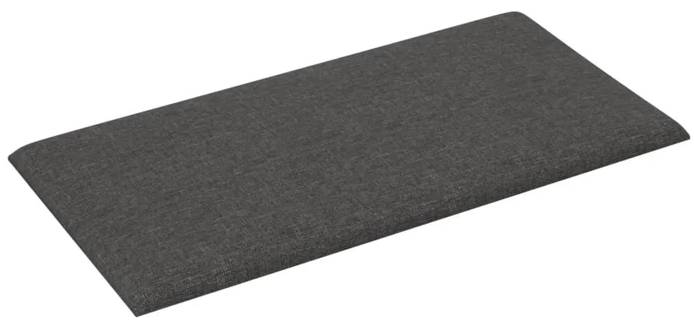 Painel de parede 12 pcs 60x30 cmtecido 2,16 m² cor cinza-escuro