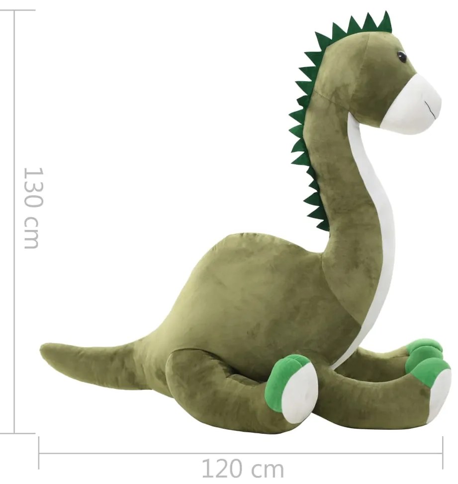 Dinossauro brontossauro de peluche verde