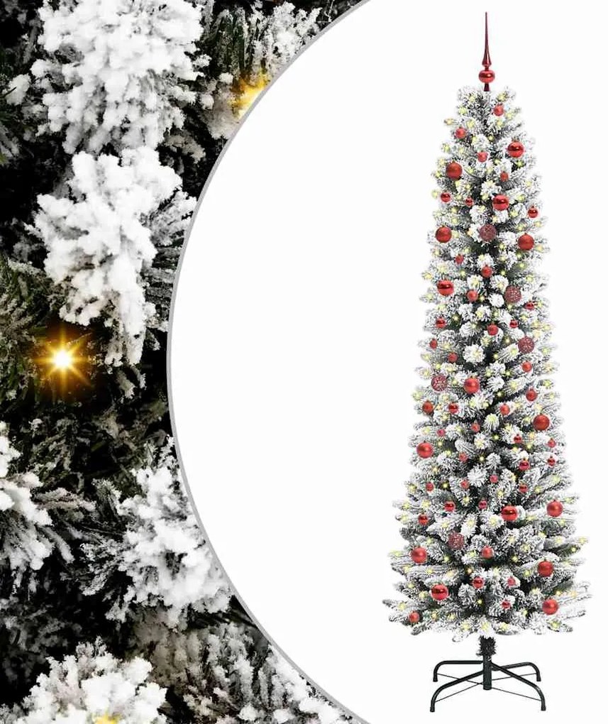 vidaXL Árvore de Natal Artificial Branco 210 cm PVC, Metal e Plástico