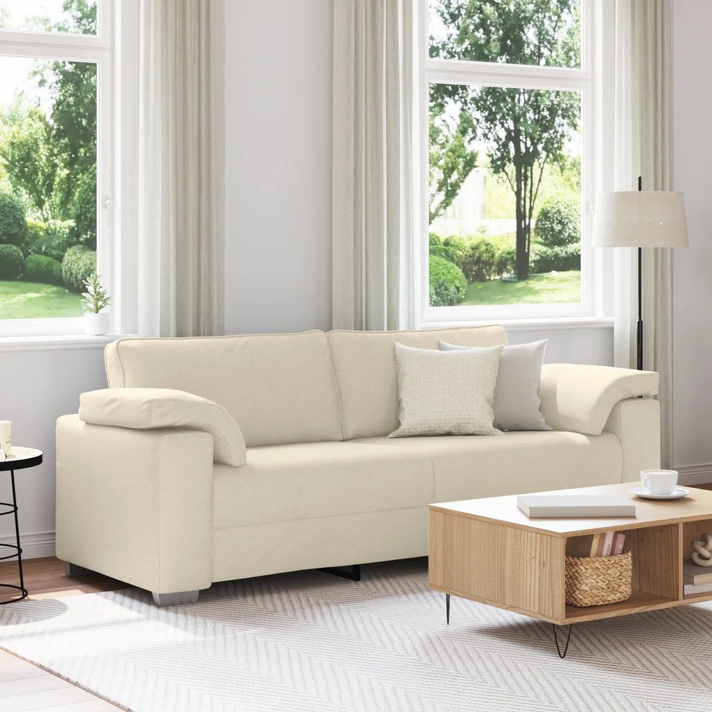 vidaXL Sofa de 3 Peças de Linho 178 cm