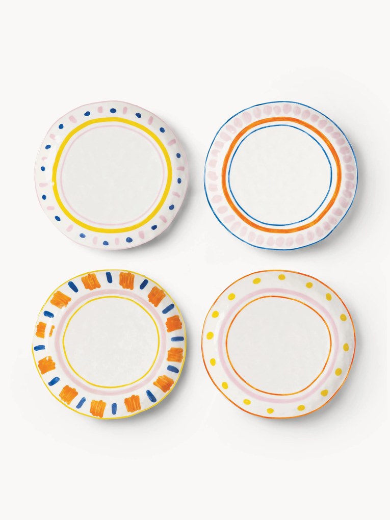 Pratos de pequeno-almoço em porcelana Boavista, conjunto de 4