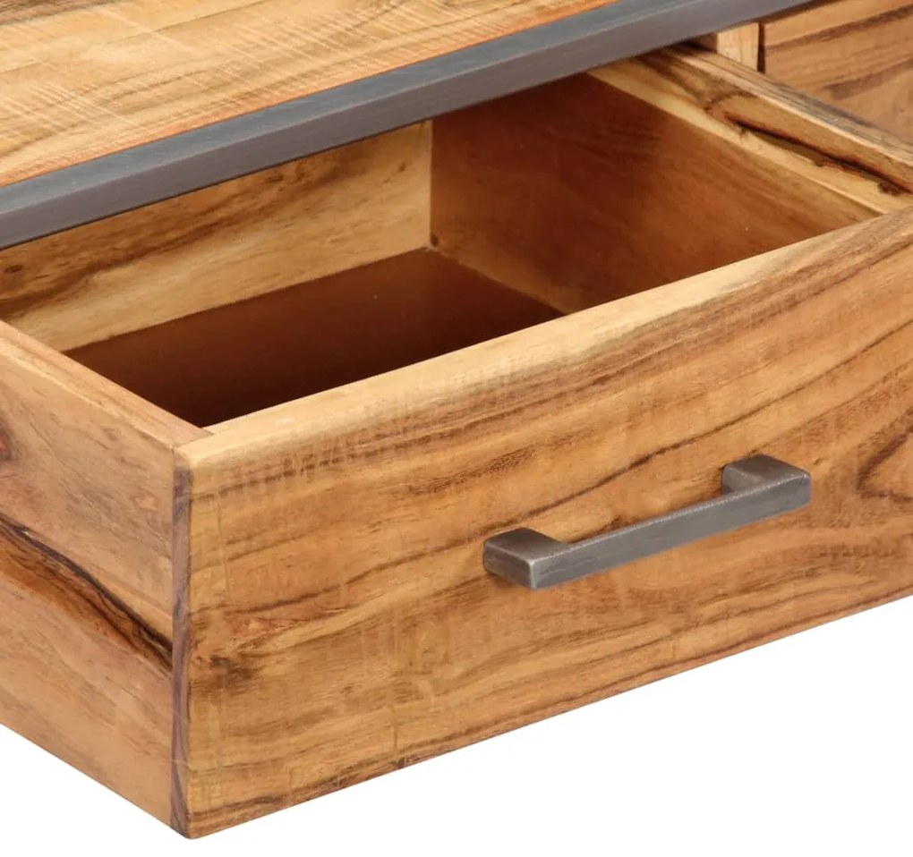 Mesa de centro 75x75x35 cm madeira de acácia maciça