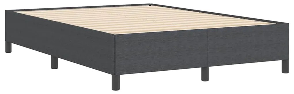 Estrutura de Cama vidaXL Cinza Escuro 140x190 cm Tecido Corduroy
