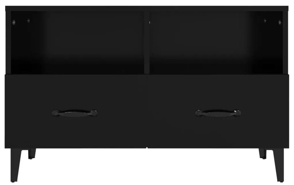 Móvel de TV Calibro com 2 Gavetas e Prateleiras de 80 cm - Preto - Des