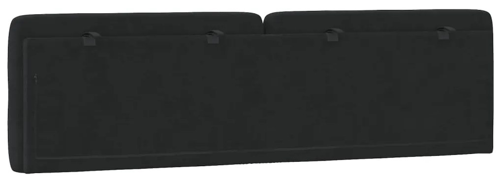 Almofadão de cabeceira 180 cm veludo preto