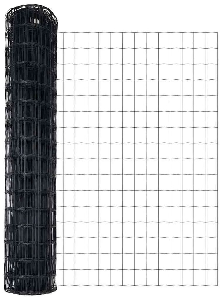 <strong> Cerca Euro</strong> com 7 Postes de Espeto 1,4 x 10 m em Aço