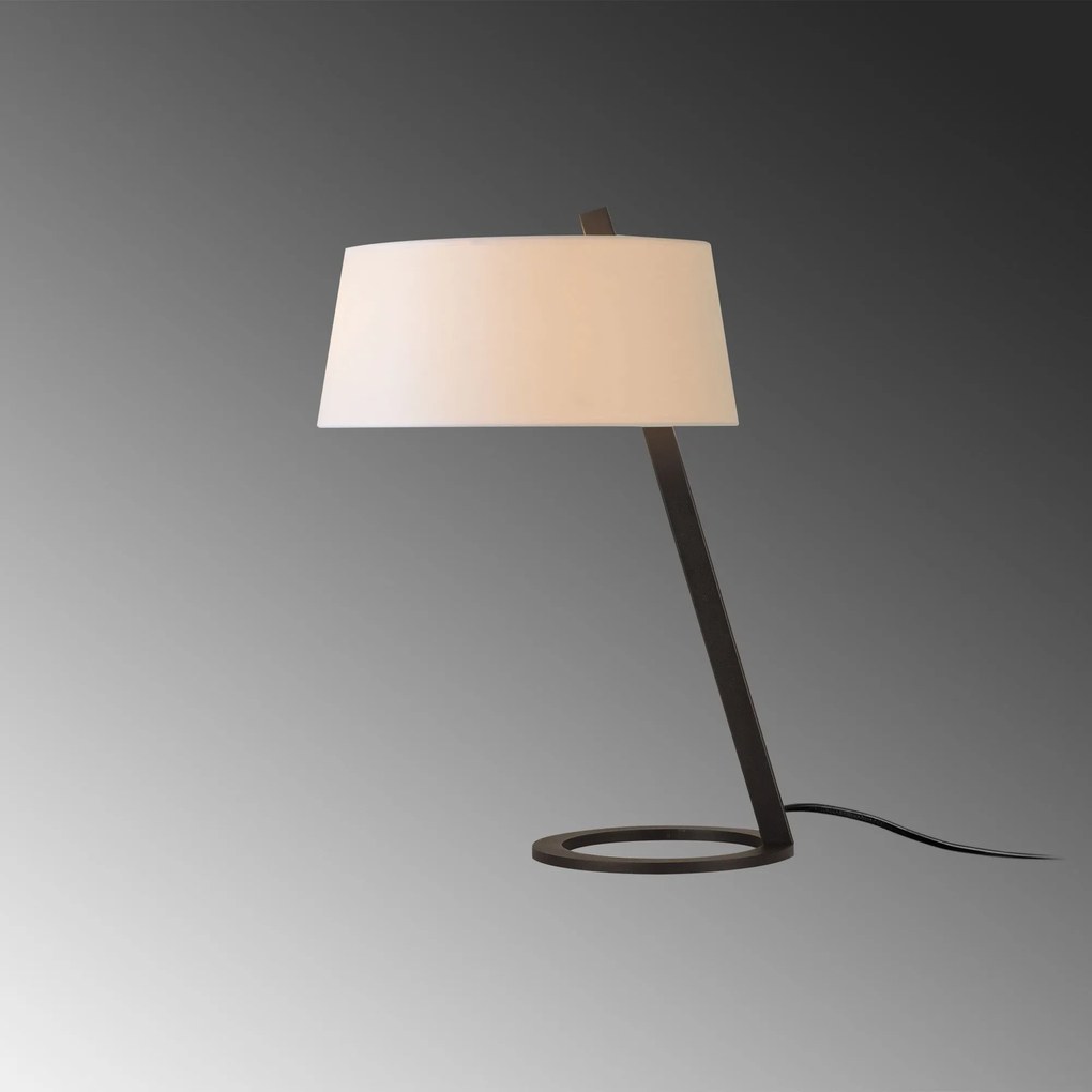 Candeeiro de Mesa Salihini – Branco/Preto – 35 cm x 55 cm