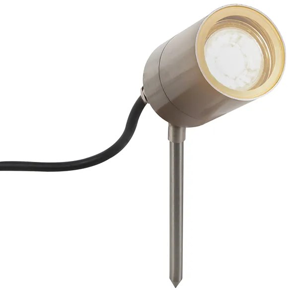 Foco de jardim ajustável em aço com ponta - Solo