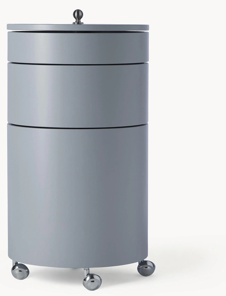 Gaveteiro redondo com rodas Barboy, Design Verner Panton