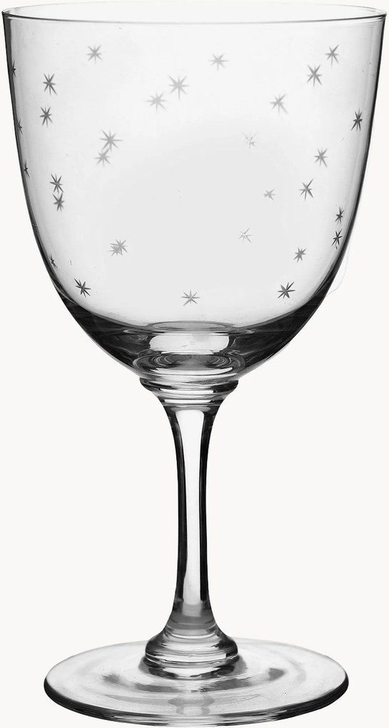 Copos de vinho em cristal artesanal Stars, conjunto de 6