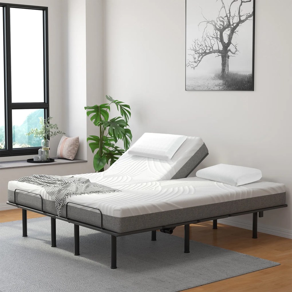 Travesseiro de espuma viscoelástica de carvão de bambu com 2 peças para alívio da dor ao dormir
