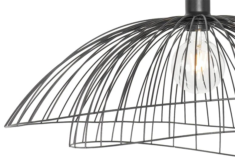 Candeeiro de suspensão design preto 60 cm - Pua Design