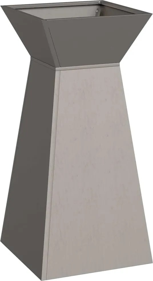 vidaXL Vaso de Pilar Prateado 35 x 35 x 73 cm