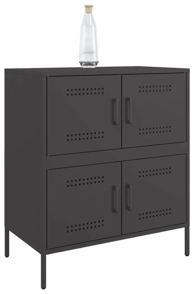 Aparador 68x39x79 cm aço preto
