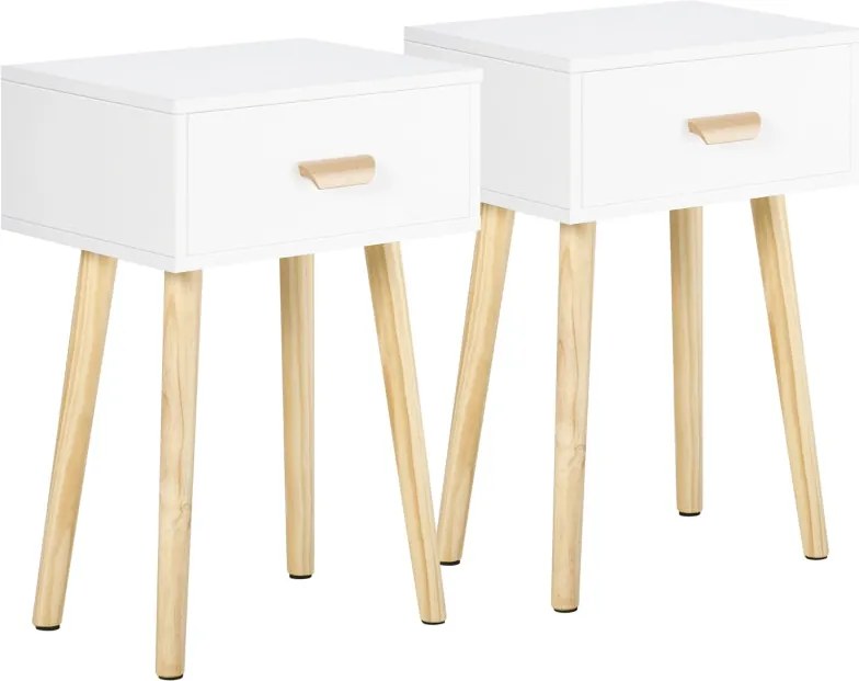 Conjunto de 2 Mesinhas de Cabeceira Sunny - Design Escandinavo
