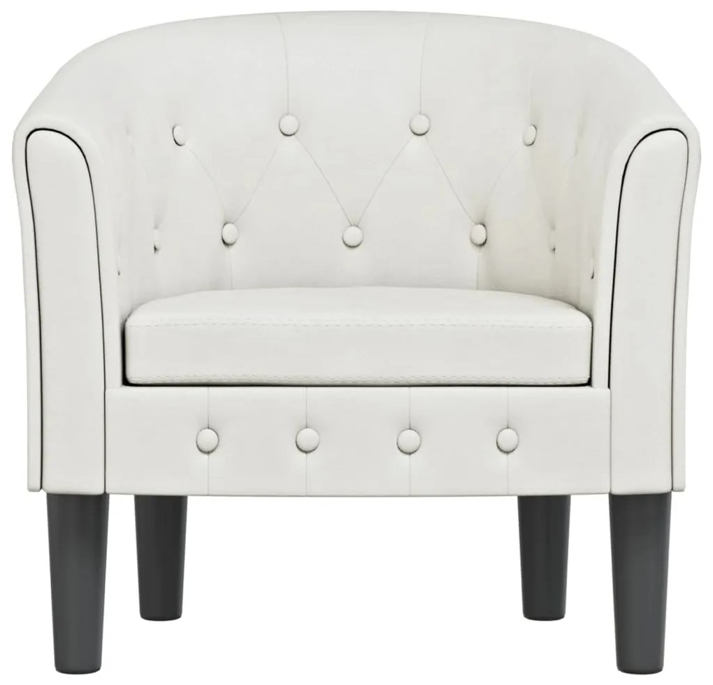 Poltrona couro artificial branco