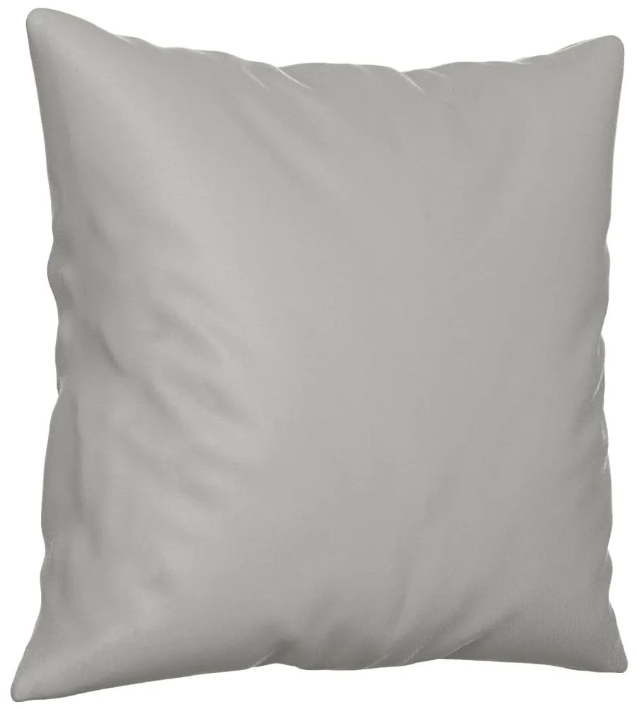Sofá 3 lugares c/ almofadas 180 cm microfibra cinzento-claro