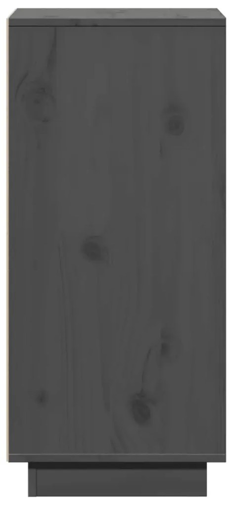 Aparadores 2 pcs 31,5x34x75 cm madeira de pinho maciça cinza