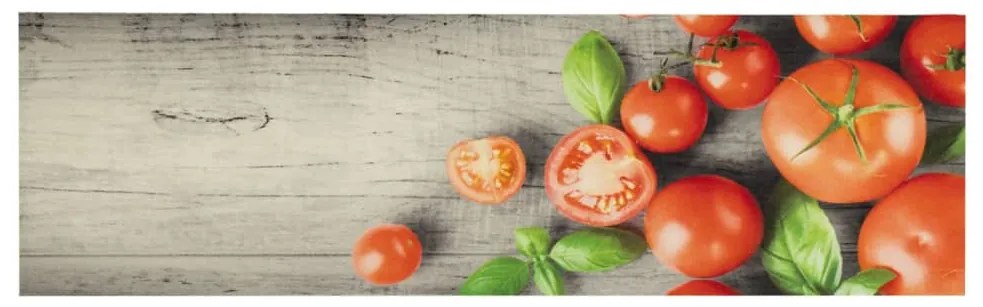 Tapete de cozinha lavável 45x150 cm veludo padrão tomates