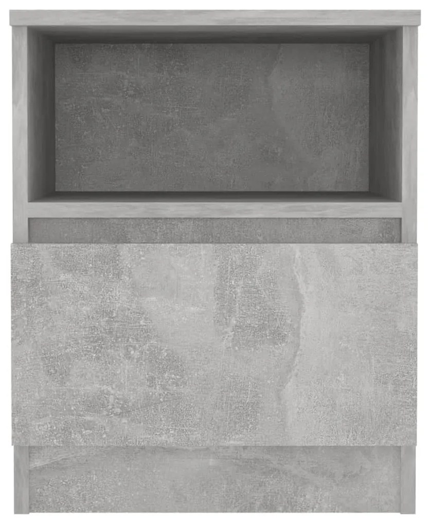 Mesas de cabeceira 2 pcs derivados de madeira cinza cimento