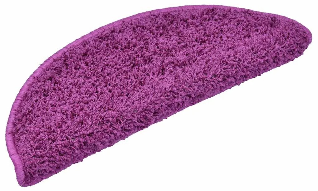 Tapetes de escada 30 pcs 65x21x4 cm violeta