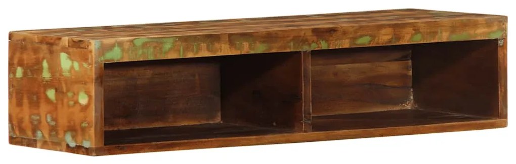 Armário de TV para parede 80x30x19 cm madeira recuperada maciça