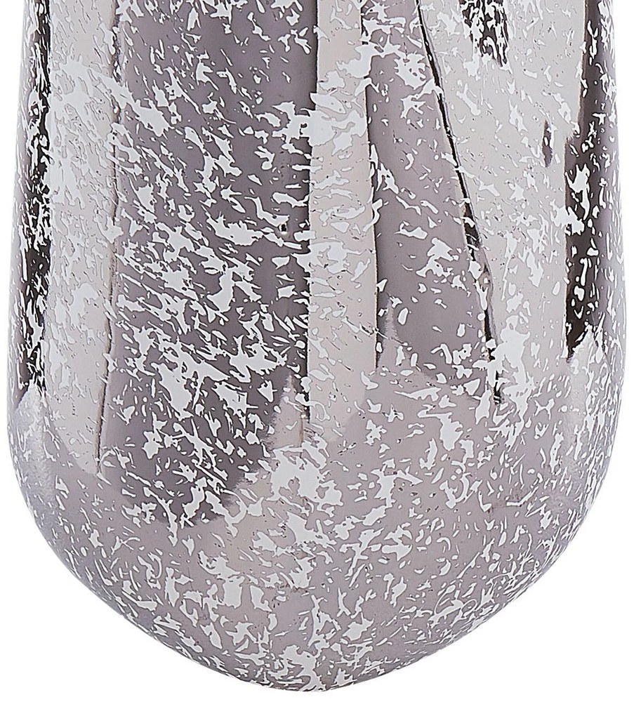 Vaso de cerâmica grés prateada 27 cm CIRTA Beliani