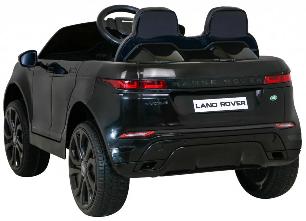 Carro elétrico para Crianças 12V Range Rover Evoque Rodas de EVA, Assento Couro Preto