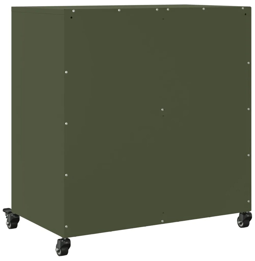 Aparador 68x39x72 cm aço verde-azeitona