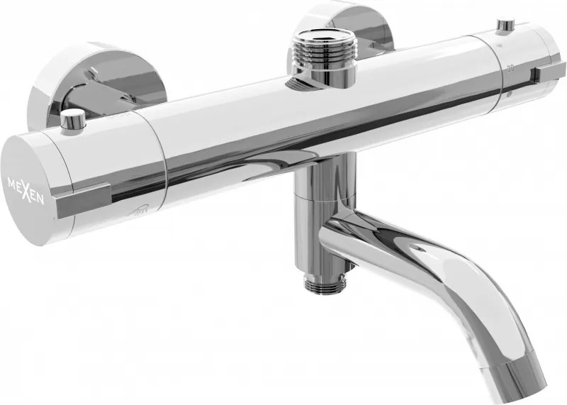 Mexen Kai torneira termostática para banheira e duche, cromada - 77900-00