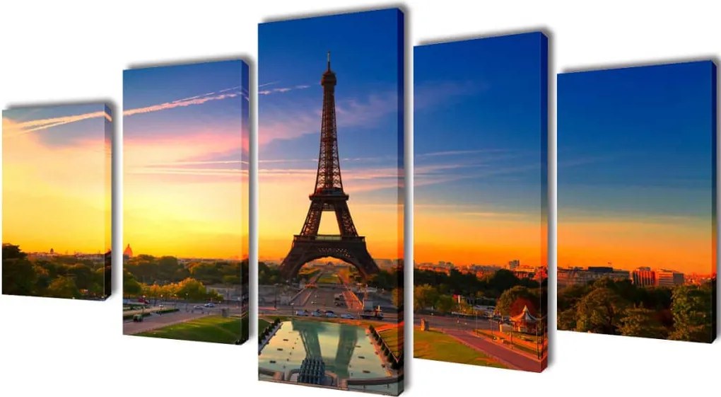 Políptico com impressão torre eiffel 200 x 100 cm