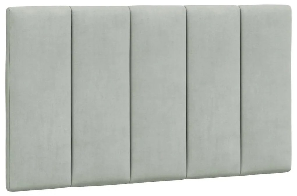 Cama com colchão 80x200 cm veludo cinzento-claro