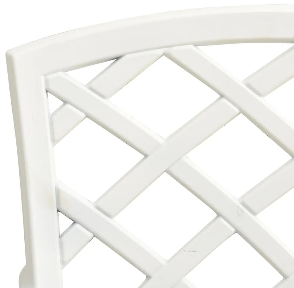 5 pcs conjunto de bistrô alumínio fundido branco