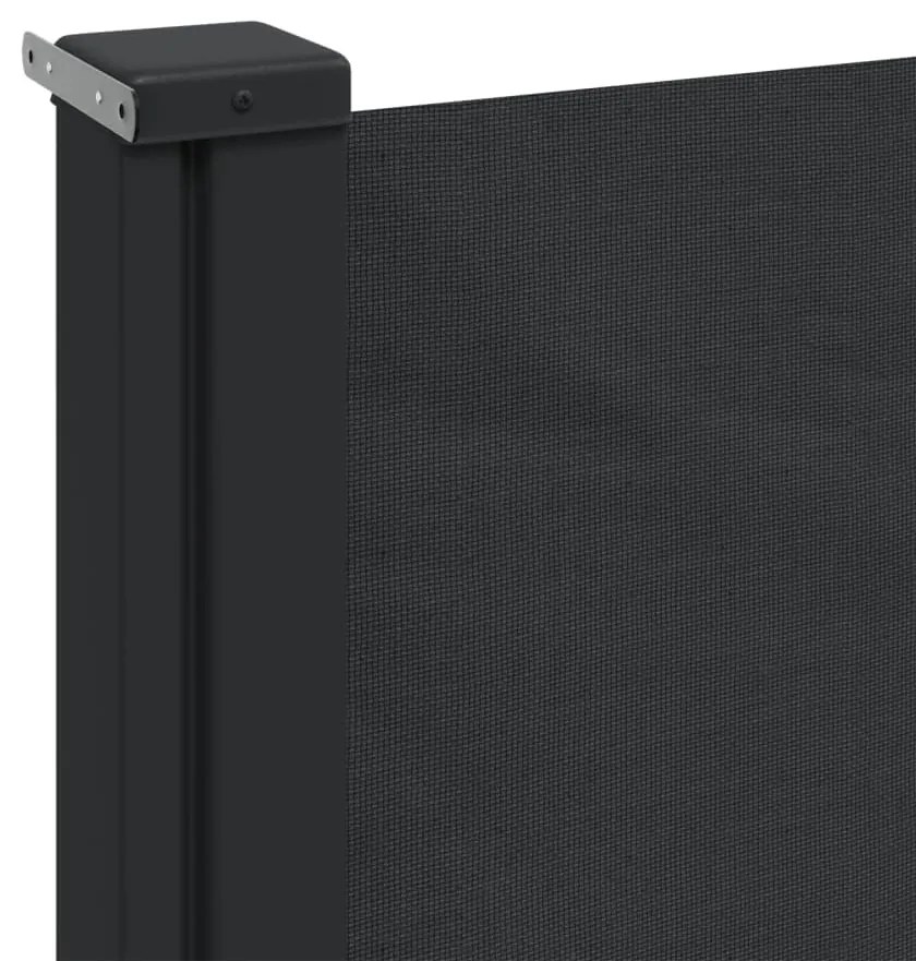 Toldo lateral retrátil 200x500 cm preto