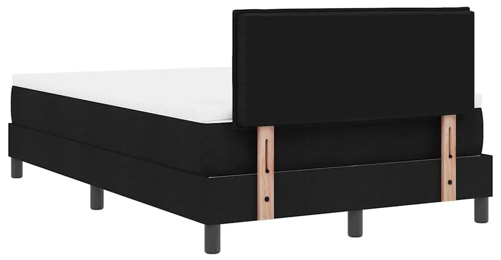 Cama Box com Colchão e LED Preto 120x200 cm Tecido
