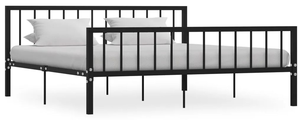 Estrutura de cama em metal 180x200 cm preto