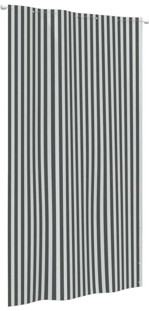 vidaXL Tela de varanda 140x240 cm tecido oxford antracite e branco