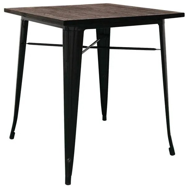 Mesa Torix Quadrada Madeira 70 cm - Preto