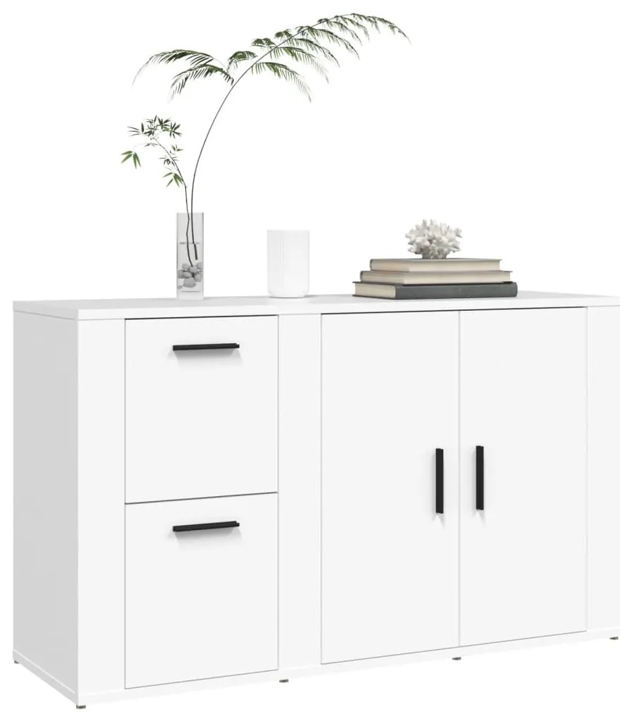 Aparador 100x33x59,5 cm derivados de madeira branco