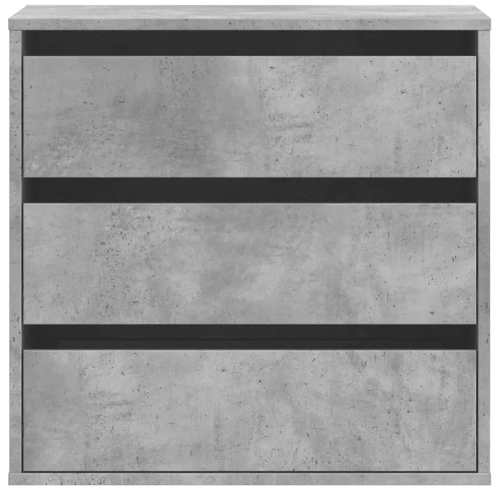 Cómoda com 3 Gavetas - 60x41x58 cm - derivados de madeira - cinzento c