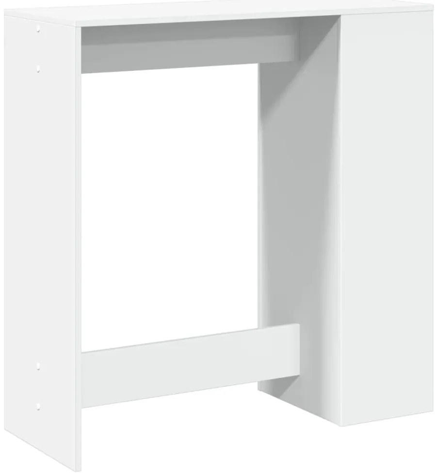 Mesa de bar com prateleiras derivados de madeira branco