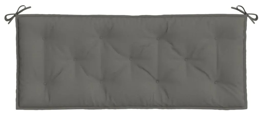 Almofadões banco jardim 2pcs 120x50x7cm mesclado cinza-escuro