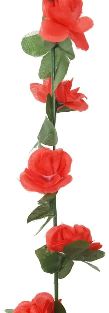 Grinaldas de flores de Natal 6 pcs 250 cm vermelho