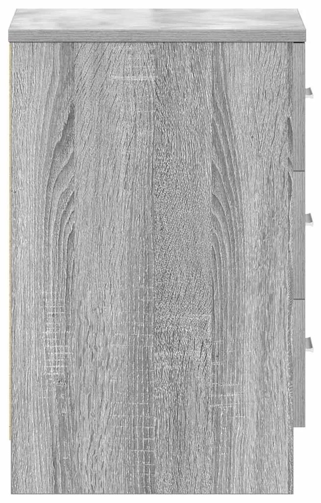 Mesa cabeceira 38x35x56 cm derivados de madeira cinzento sonoma