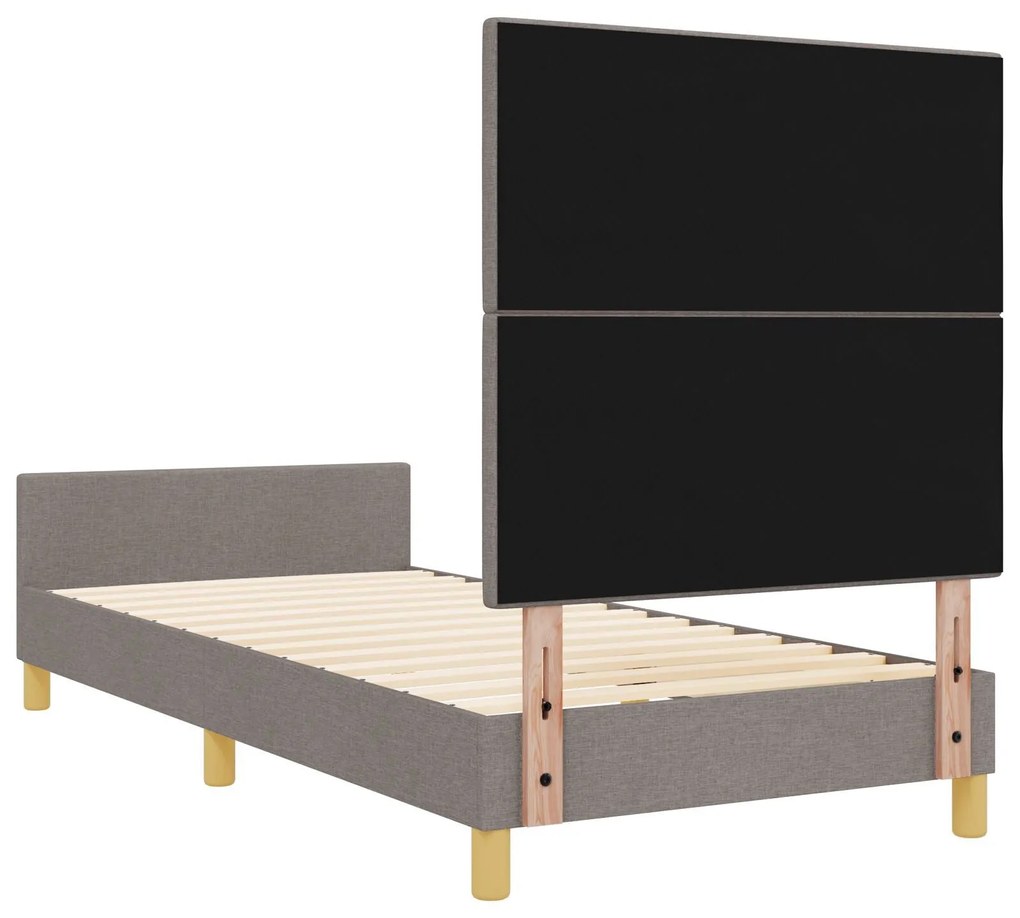 Estrutura de Cama vidaXL em Taupe, 90x190 cm, Tecido